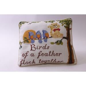 Birds Of A Feather, Throw Pillow, Hand Made, Decorative, Accent, ~ 250826-WH 534